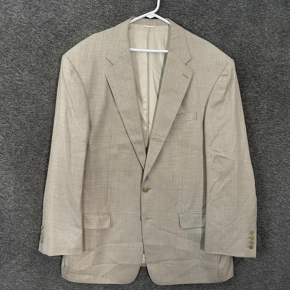 Dormeuil Blazer Mens 48 Beige Cashmere Silk Sport Coat Jacket Classic